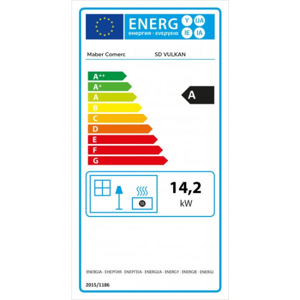 Poêle à Bois/Charbon Vulkan 14kW – Image 4