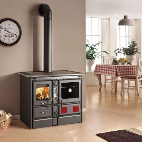 Cuisinière à Bois Bouilleur Termorosa XXL DSA 4.0 Noir Anthracite 17kW