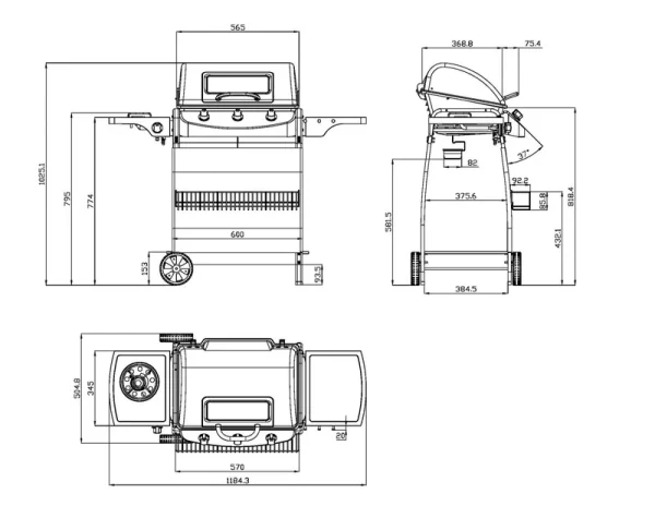 Rado - Barbecue gaz 3 + 1 brûleurs avec ustensiles – Image 6