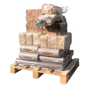 Palette d’essai – Briquettes de bois mixtes