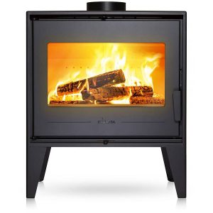 Poêle à bois en acier "Euros" - raccordable - 8 kW