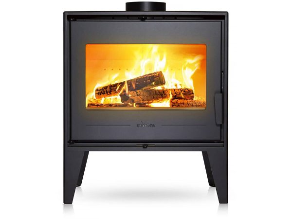 Poêle à bois en acier "Euros" - raccordable - 8 kW