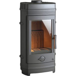 Poêle Fonte "Cassine" - 51,3 x 41,5 x 95 cm - 10 kW - Anthracite