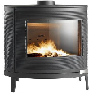 Poêle à bois en fonte "Kaori" - 75,4 x 40,4 x 74 cm - 9kW - Anthracite