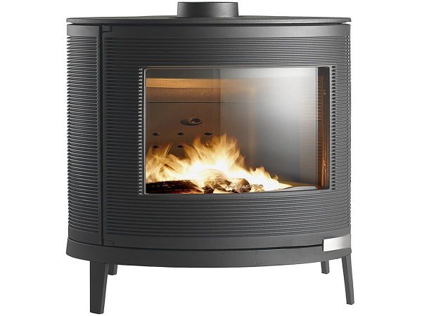 Poêle à bois en fonte "Kaori" - 75,4 x 40,4 x 74 cm - 9kW - Anthracite