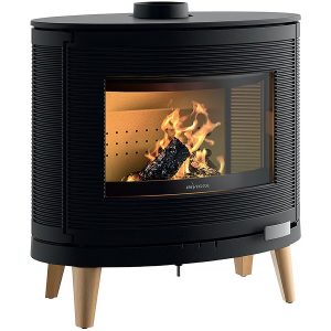 Poêle à bois Fonte "Kaori Zen" 9 kW Anthracite